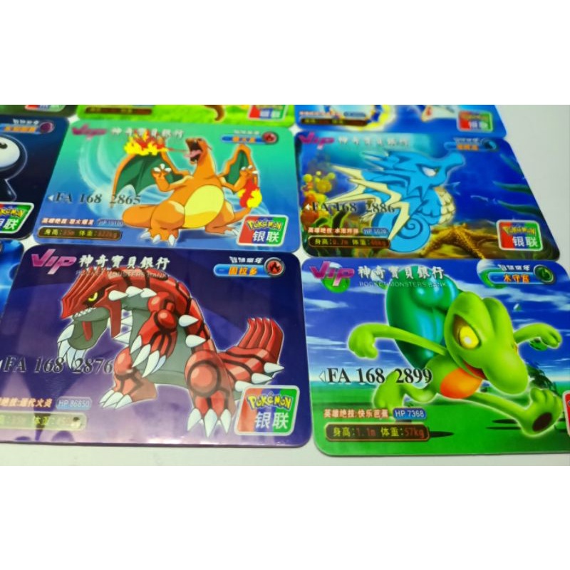 Combo 10 thẻ card Pokemon cứng VIP size 4x6 cm