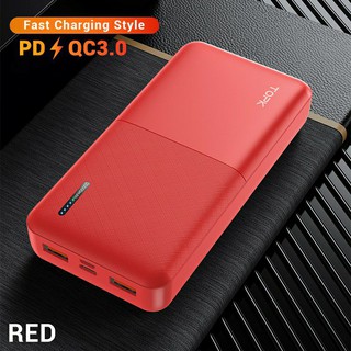 Pin sạc dự phòng topk i2009q sạc nhanh 2 cổng usb pd3.0 20000mah hh455