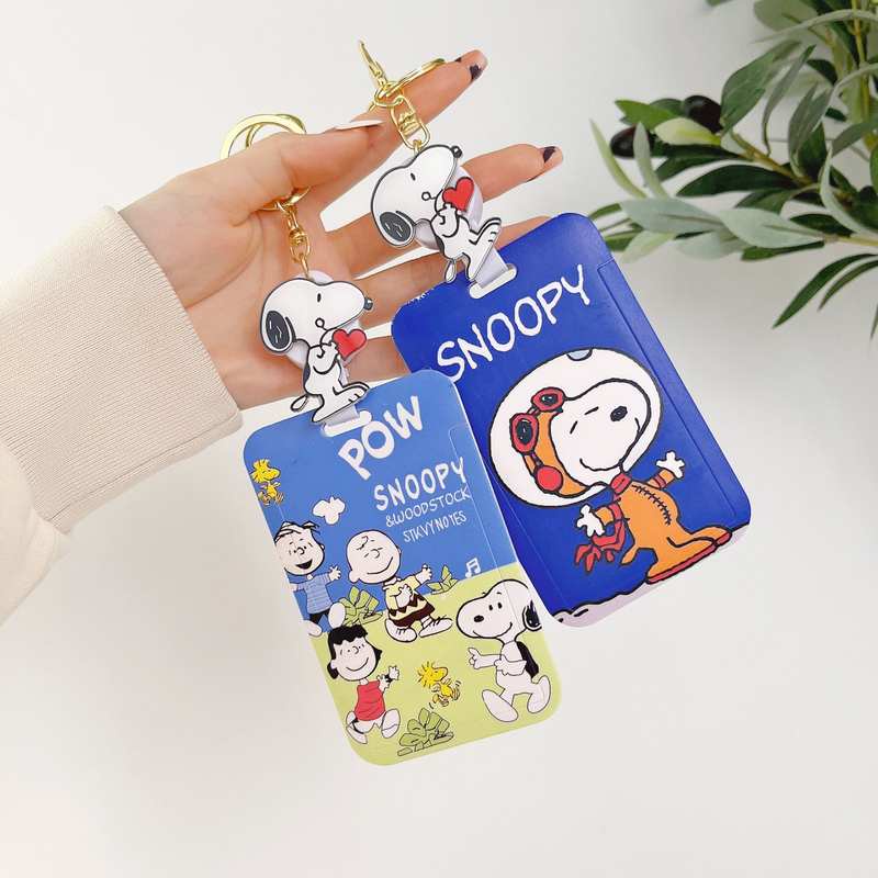 Ốp Điện Thoại Đựng Thẻ ID / Thẻ ID Hình Chú Chó Snoopy Dễ Thương Có Thể Thu Gọn Cho Bé