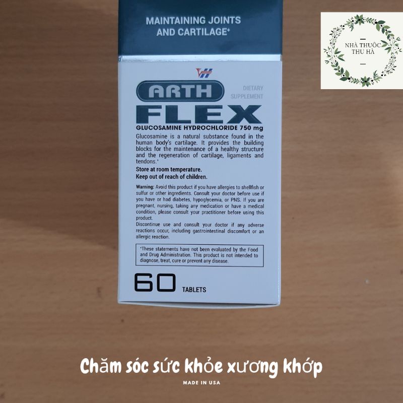 [ VH-ART COMPLEX] Viên uống xương khớp glucosamine  của mỹ hộp 60 viên
