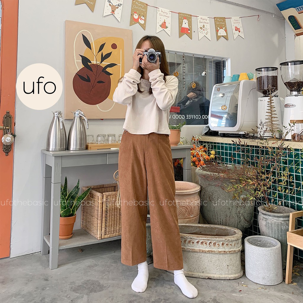 Quần suông nhung lì - Velvet Trousers - ufothebasic