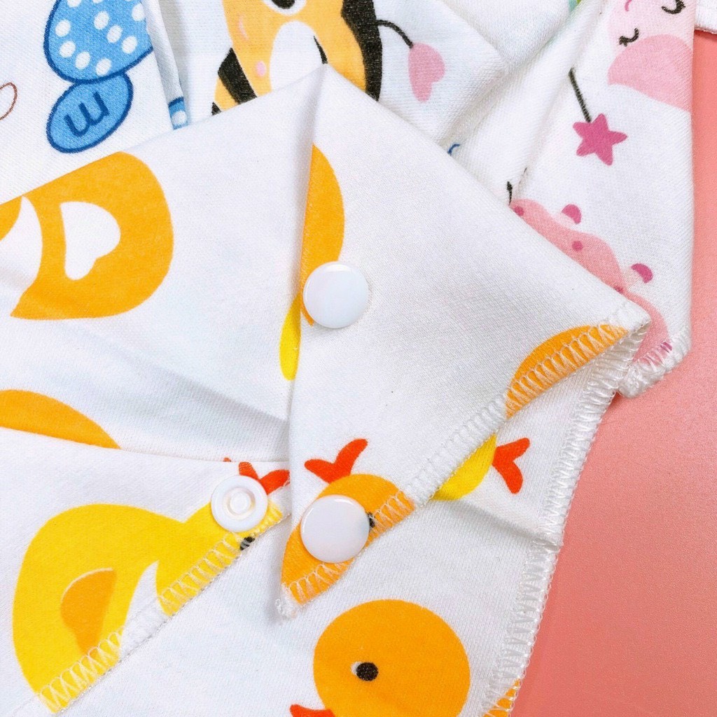 Khăn yếm cotton hoặc yếm xô 2 lớp cài nút cho bé - loại đẹp