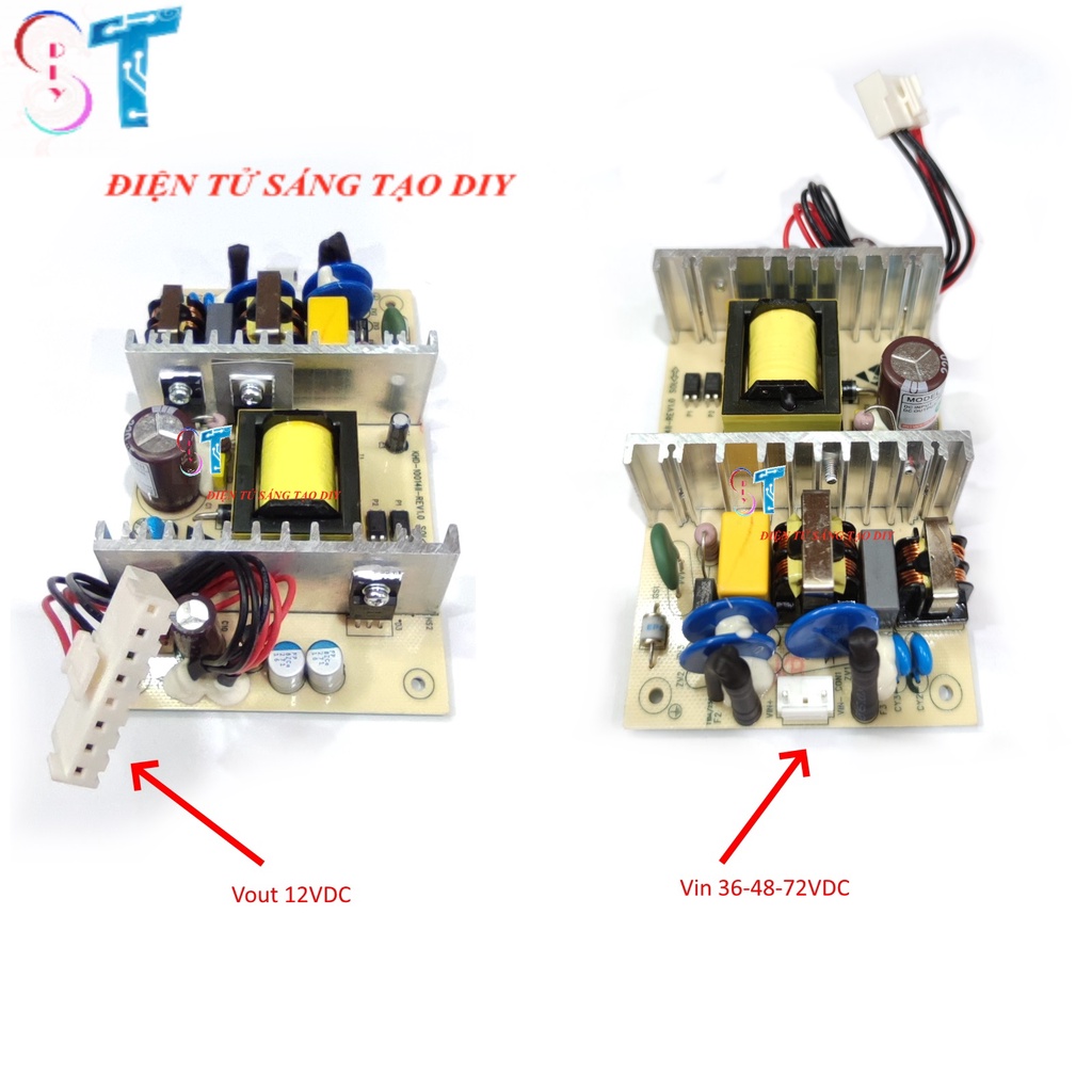 Mạch Hạ Áp DC-DC 5A 36V- 48V- 72V xuống 12V 5A