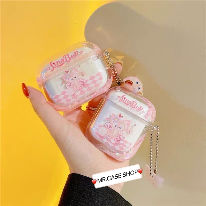 Case Airpods 1/2 /Pro Vỏ Ốp Tai Nghe Hình Linabell Kim Tuyến nước - Mr.Case AirPods