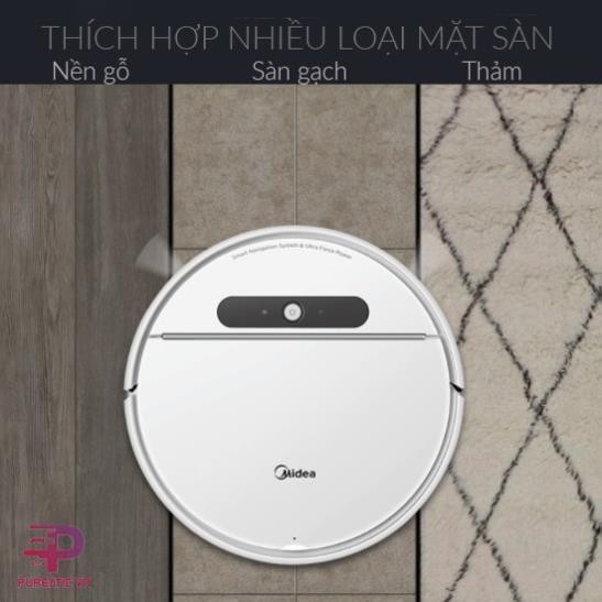 Robot hút bụi Midea i5 Sweeper Robot Máy hút bụi siêu mỏng 3 trong 1 điều khiển qua app điện thoại và bằng giọng nói