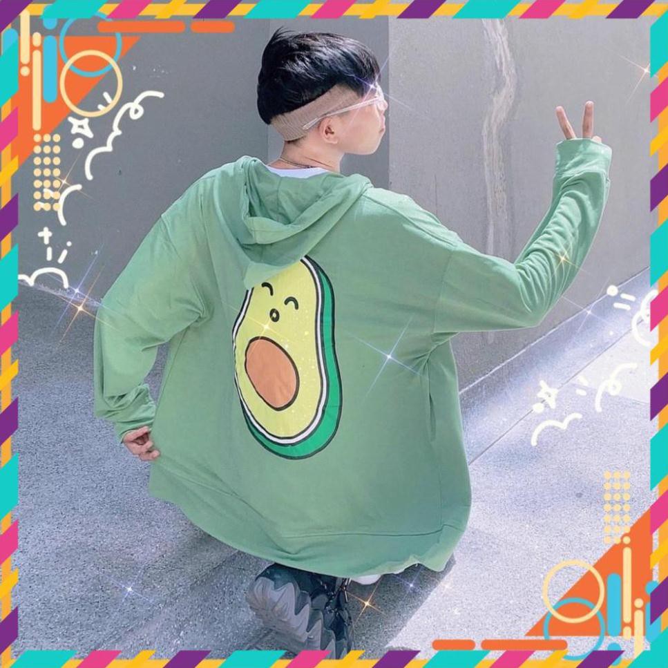 Áo Hoodie Unisex nam nữ form rộng có dây kéo, nón 2 lớp chui đầu in hình trái bơ phong cách Ulzzang Hàn Quốc | BigBuy360 - bigbuy360.vn