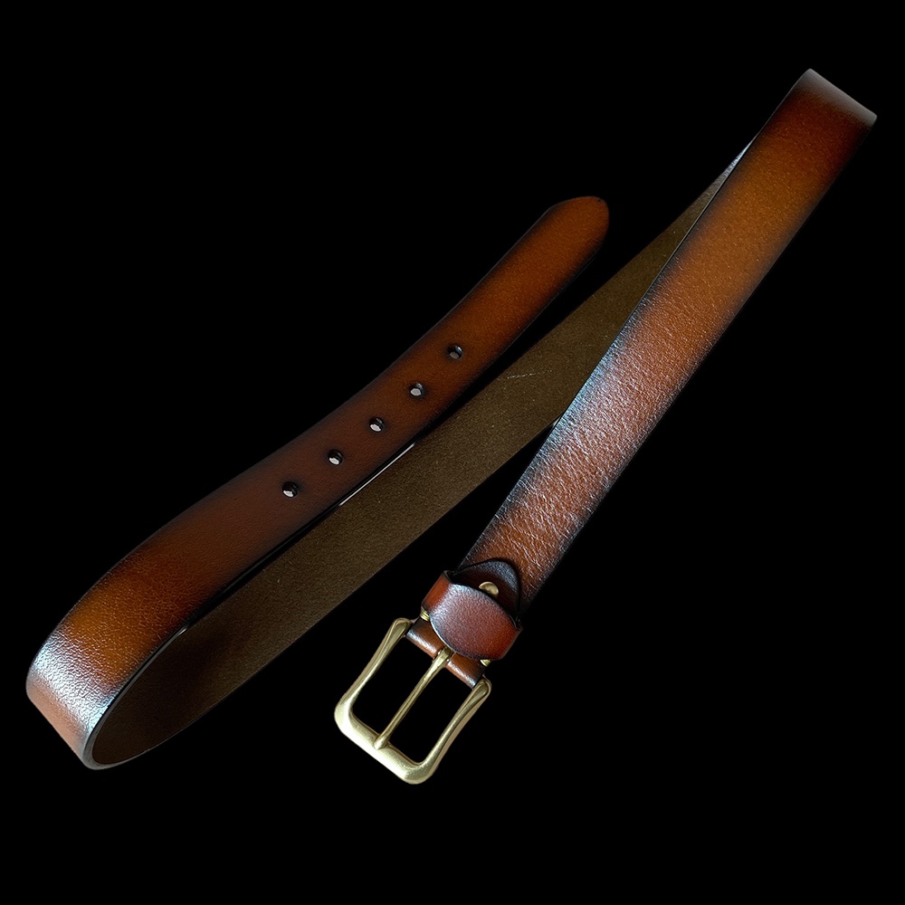 Thắt Lưng Nam Da Bò Nguyên Tắm Mặt Khoá Kim Đồng TM109