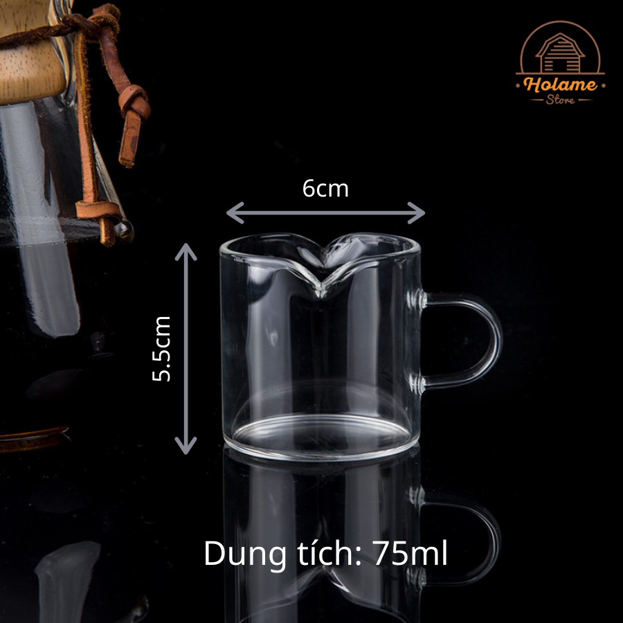 Bình rót mini Espresso – thủy tinh cao cấp 75ml (Có sẵn loại chia vạch và trơn) | BigBuy360 - bigbuy360.vn