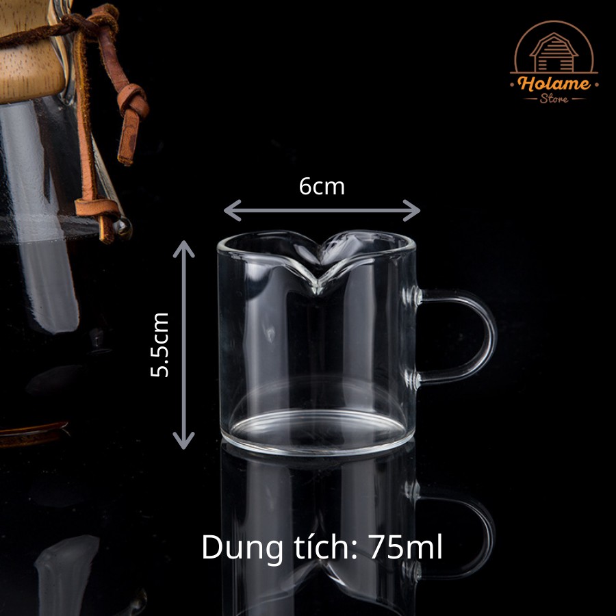 Bình rót mini Espresso, hũ rót thủy tinh mini – thủy tinh cao cấp nhiều dung tích 75ml