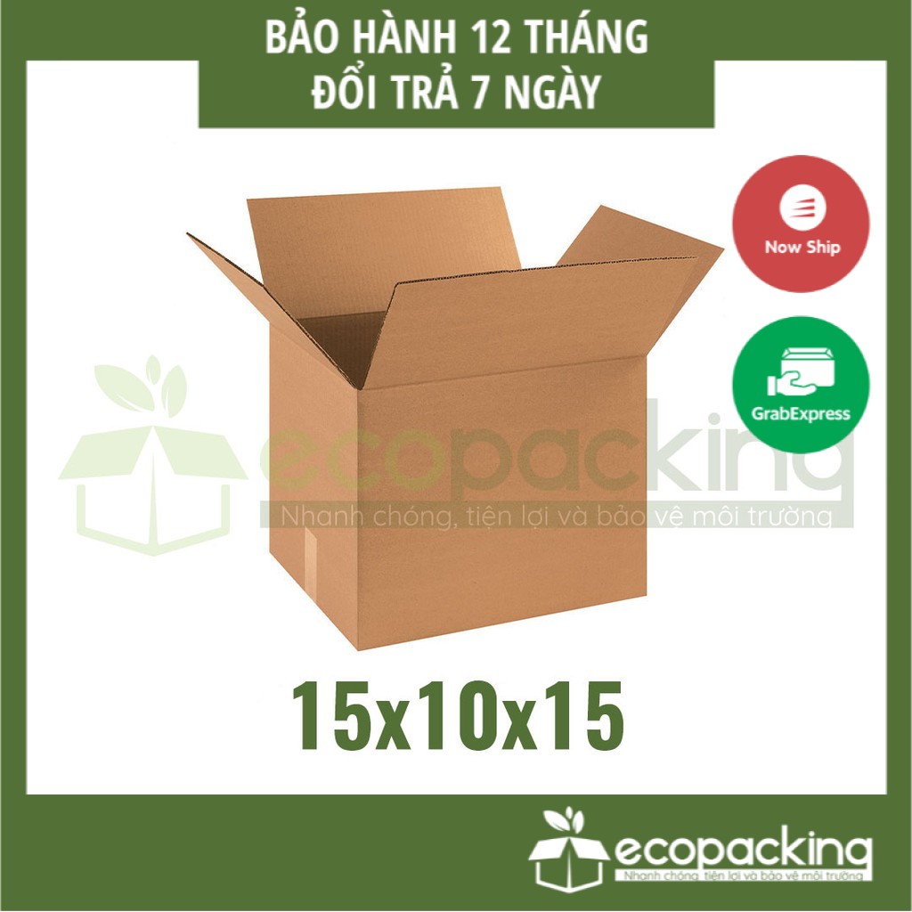 [XẢ KHO] Combo 50 thùng hộp carton 15x10x15 cm để đóng gói giao hàng