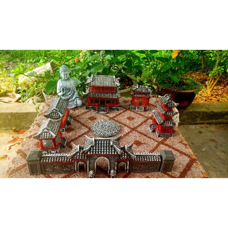 MÔ HÌNH TRANG TRÍ TIỂU CẢNH, NON BỘ, BỂ CÁ. BỘ 11 MÓN ( chất liệu bột đá cao cấp)