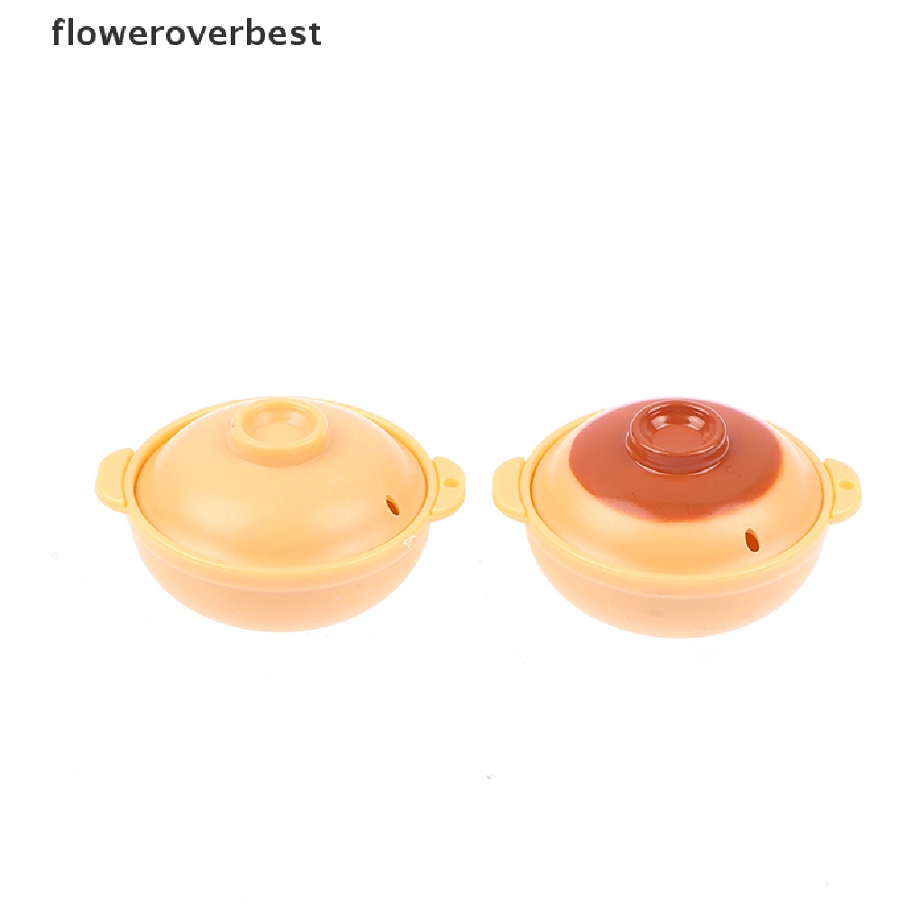 Bộ 2 nồi mô hình cỡ nhỏ tỉ lệ 1/12 để trang trí nhà búp bê