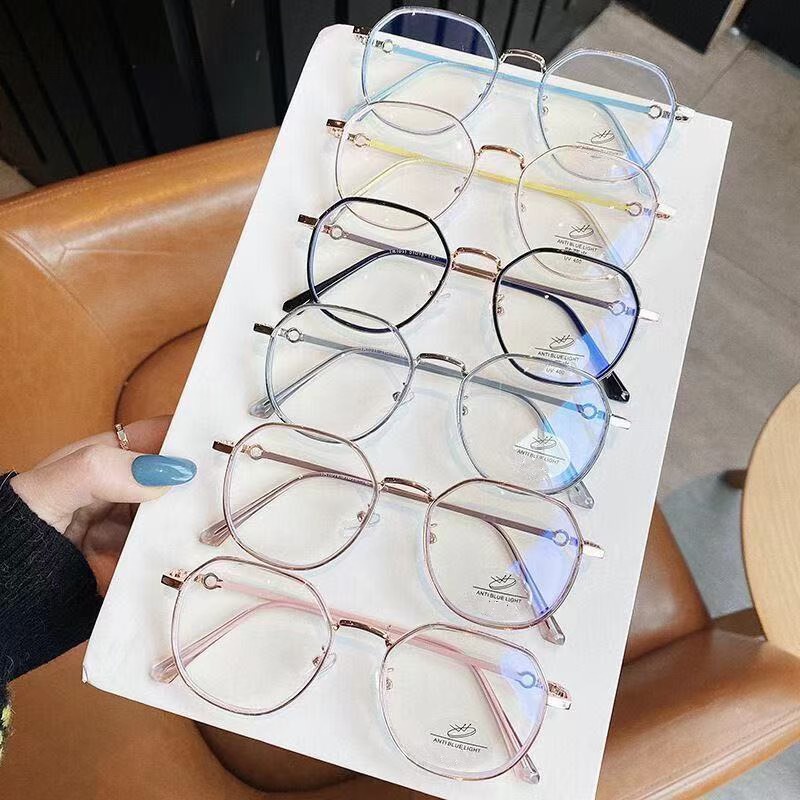 Mắt Kính Gọng Cận Form Tròn 596 Lyly Anti Blue Light Phong Cách Hàn Quốc Cá Tính - Hazo