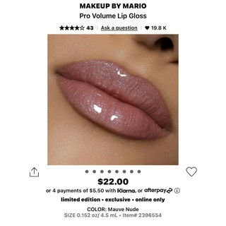 [SALE 60%]  Son MAKEUP BY MARIO Pro Volume Lip Gloss $22