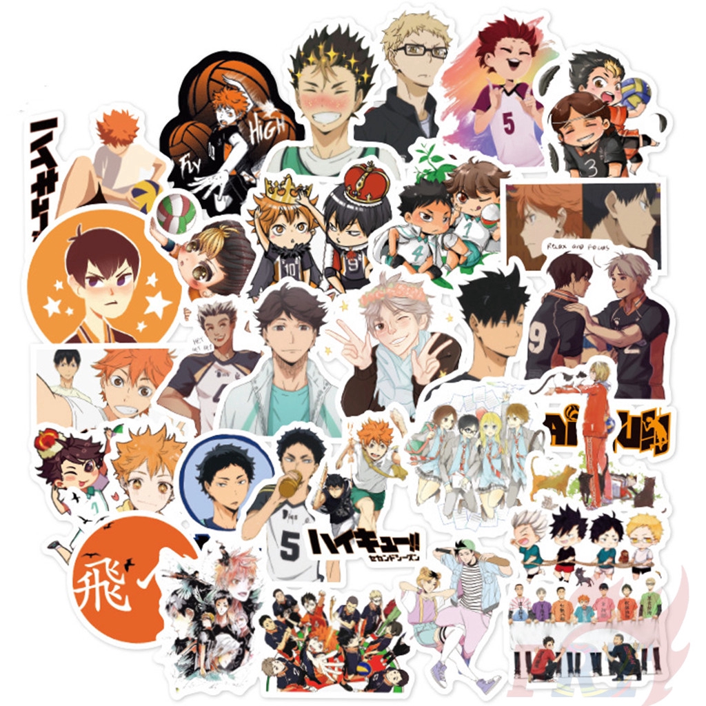 ❉ Haikyuu!! - Series 02 Anime Shoyo Hinata Tobio Kageyama Kei Tsukishima Yu Nishinoya Kozume Kenma Stickers ❉ 50Pcs/Set DIY Fashion Doodle Decals Stickers