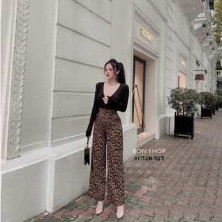 Set bộ áo thun tay dài quần lụa beo