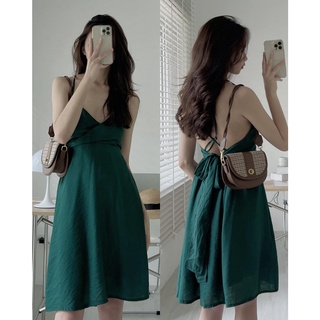 V459 Váy 2s dây chéo nơ lưng Audrey