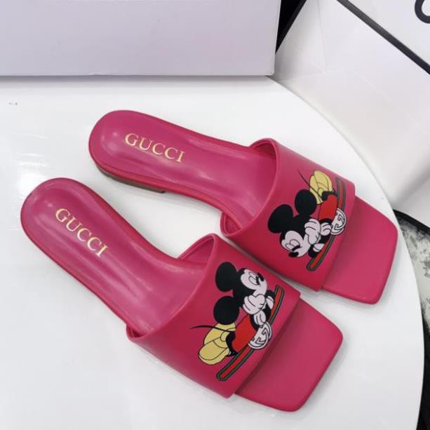 Sale Chính Hãng ❤️ Real | Chuẩn | Dép gucci mickey quai ngang fullbox . ! . . ! . * hot 🌺 neww *