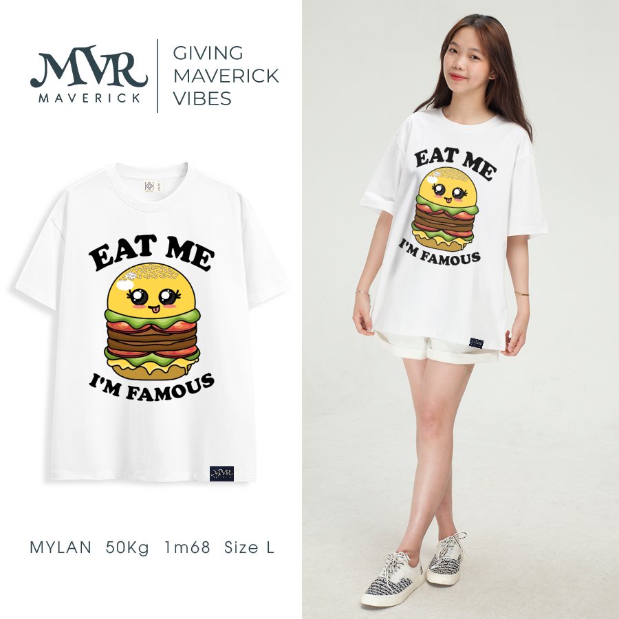 Áo thun nữ unisex Hamburger dễ thương đồ ăn nhanh MVR KK3973