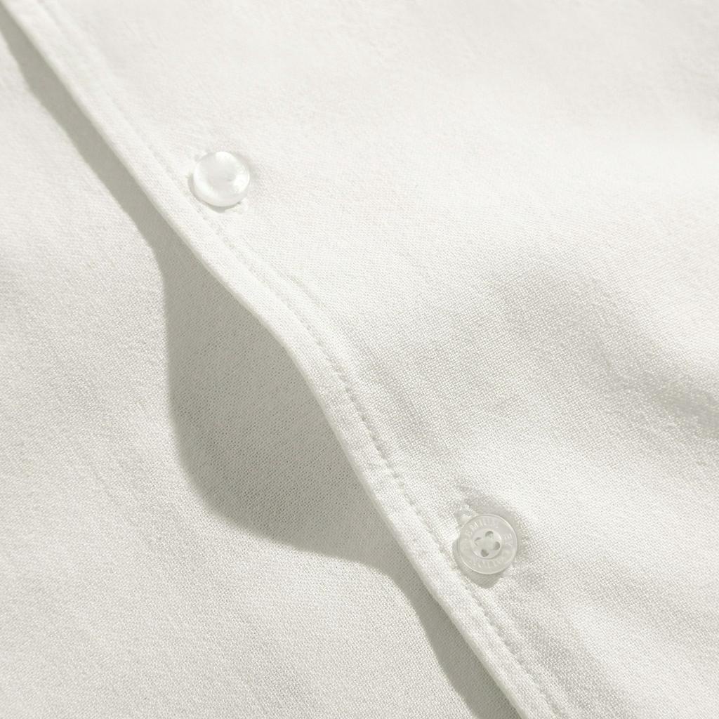 Áo Sơ Mi Cao Cấp LINEN Tay Ngắn White BY COTTON