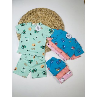 Bộ cộc tay cotton mùa hè cho bé
