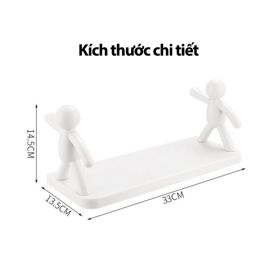 Kệ dán tường đa năng, kệ để đồ không cần khoan đục hình nhân