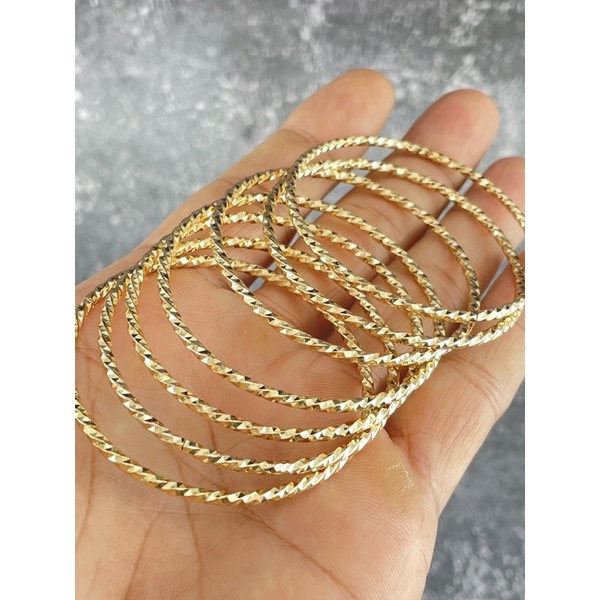 BỘ VÒNG XIMEN 7 CHIẾC CÓ KHOÁ GÀI KIỂU XOẮN MẠ VÀNG 18K CAO CẤP