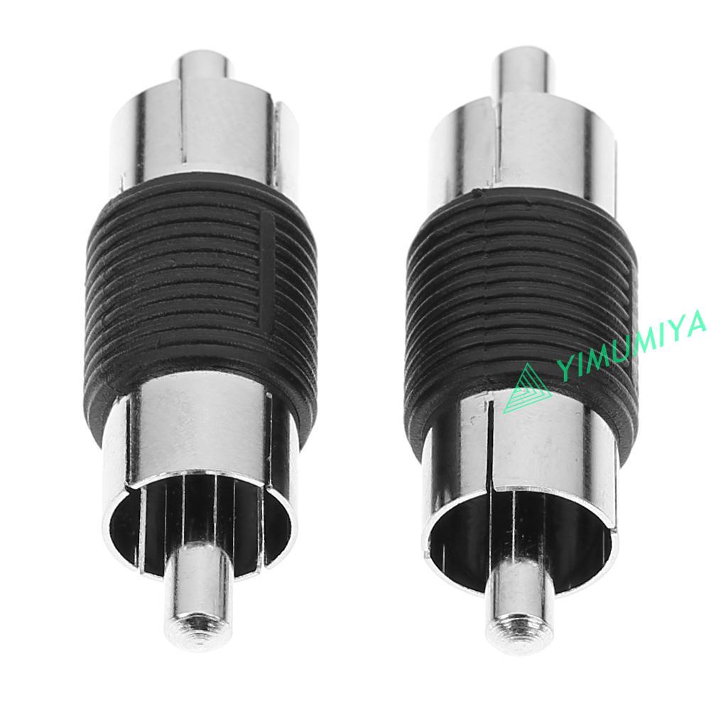 YI 2pcs RCA Male to Male AV Audio Video Plug Jack Extension Cable Connectors