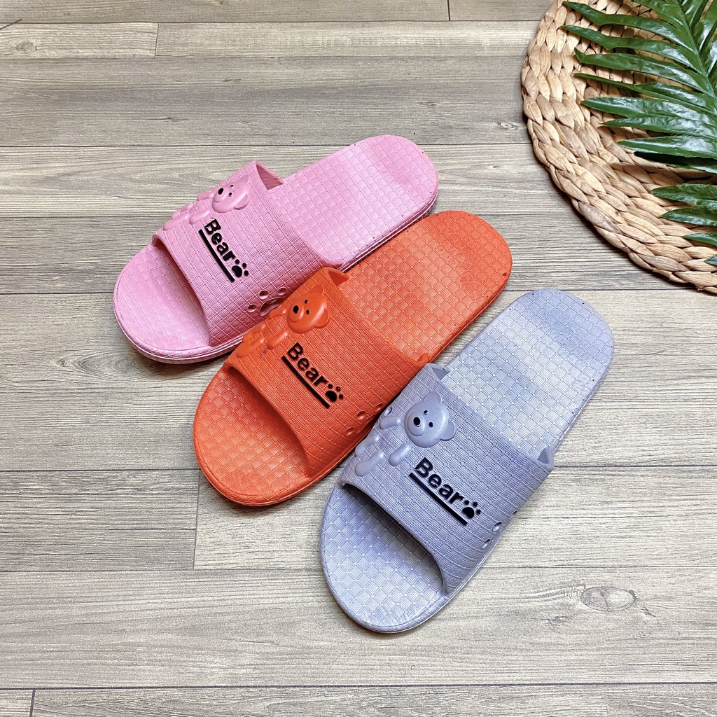 Dép quai ngang gấu bear xinh xắn trẻ trung chất nhẹ êm mang trong nhà, đi chơi, dạo phố đều hợp - TT408