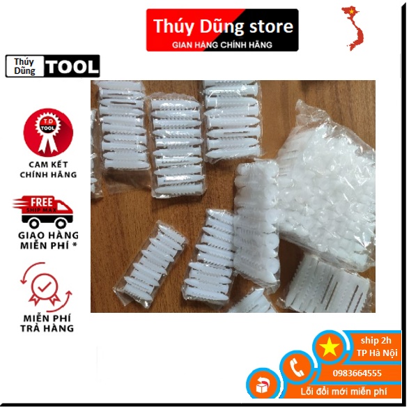 [Combo 1000 con] Tắc kê nhựa các cỡ 2F 3F 4F 5F 6F 7F