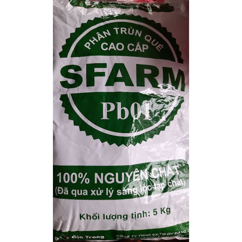 Phân trùn quế cao cấp dạng bột SFARM Pb01 5kg