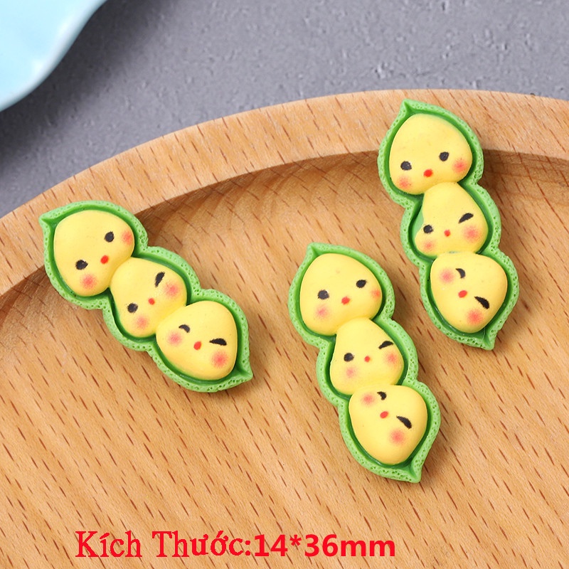 Charm Trang Trí Slime Hình Hạt Đậu Dễ Thương Kích Thước 3cm