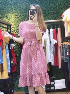 Váy đuôi cá chấm bi (big sale)