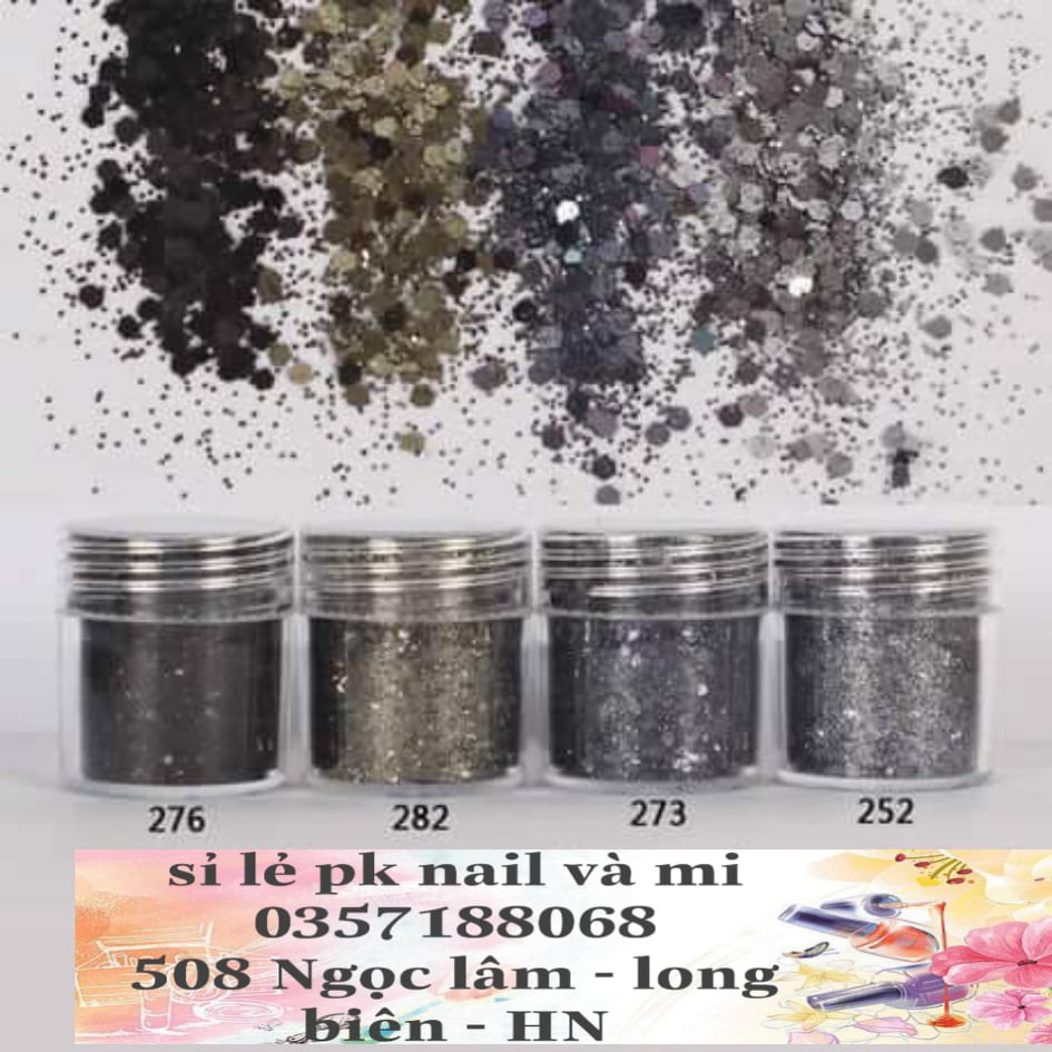 Nhũ kim tuyến 3d rắc móng