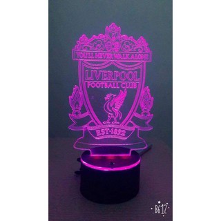 Đèn led 3D mẫu Livepool 3-7-16 màu