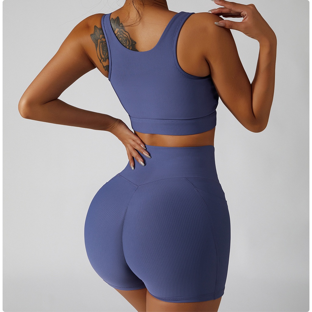 Quần Short Thể Thao Lưng Cao Phối Dây Đan Chéo ZC BDK6391