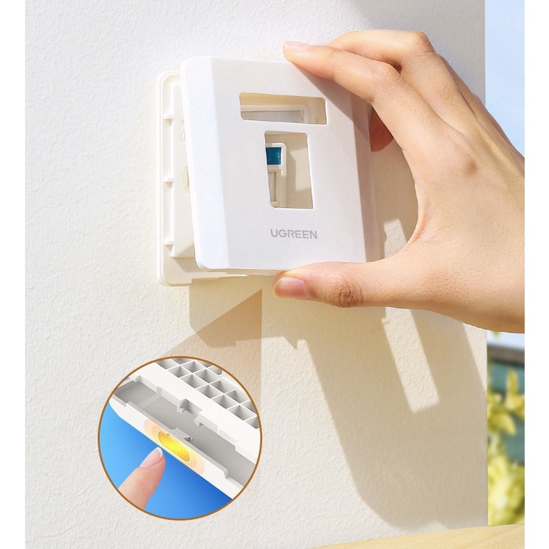 Mặt nạ mạng âm tường RJ45/RJ11 Cao cấp UGREEN 80180 80182 NW144 Chính Hãng