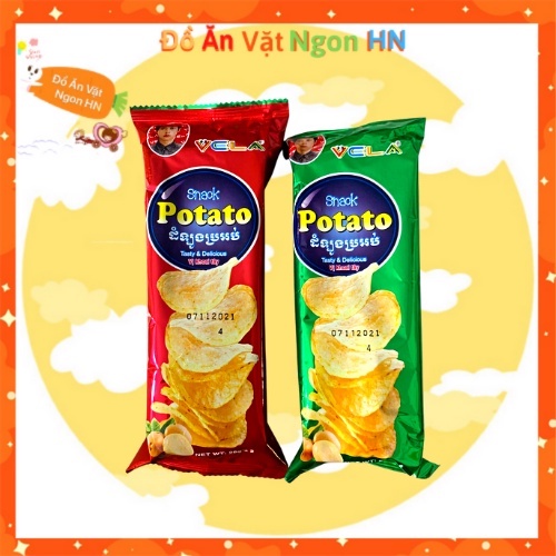 Snack Potato Khoai Tây Lát VeLa Đồ Ăn Vặt Ngon Giòn Giá Rẻ