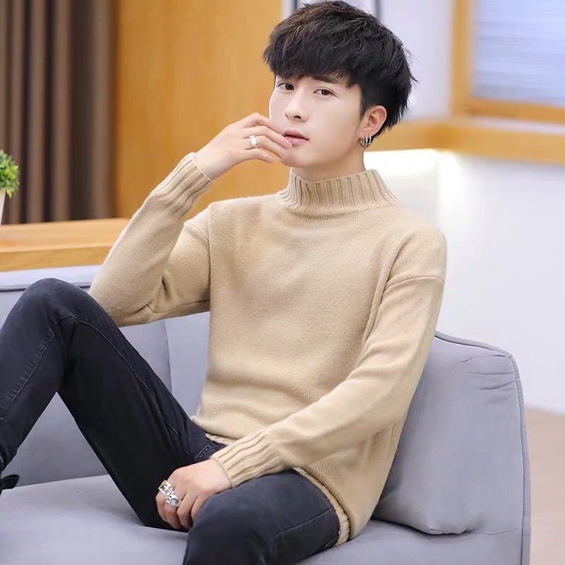 Áo len nam cổ 3 phân (hàng order)