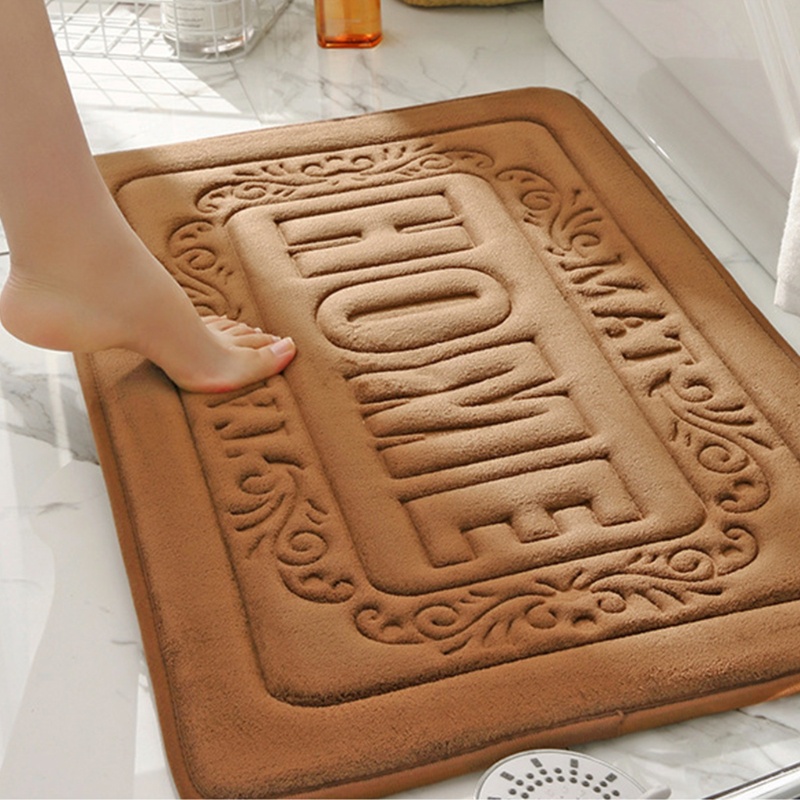 Thảm lót cửa chùi chân Mềm Mại Thấm Hút Tốt Chống Trượt Tiện Dụng Cho Phòng Tắm / Hành Lang