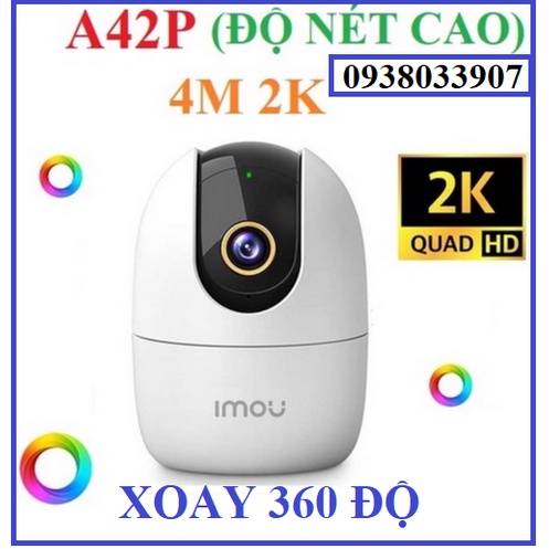 Camera Wifi Ranger 2 4.0MP 2K HD 1440p IPC-A42P IMOU - Xoay 360, Đàm Thoại 2 Chiều - BH 2 Năm