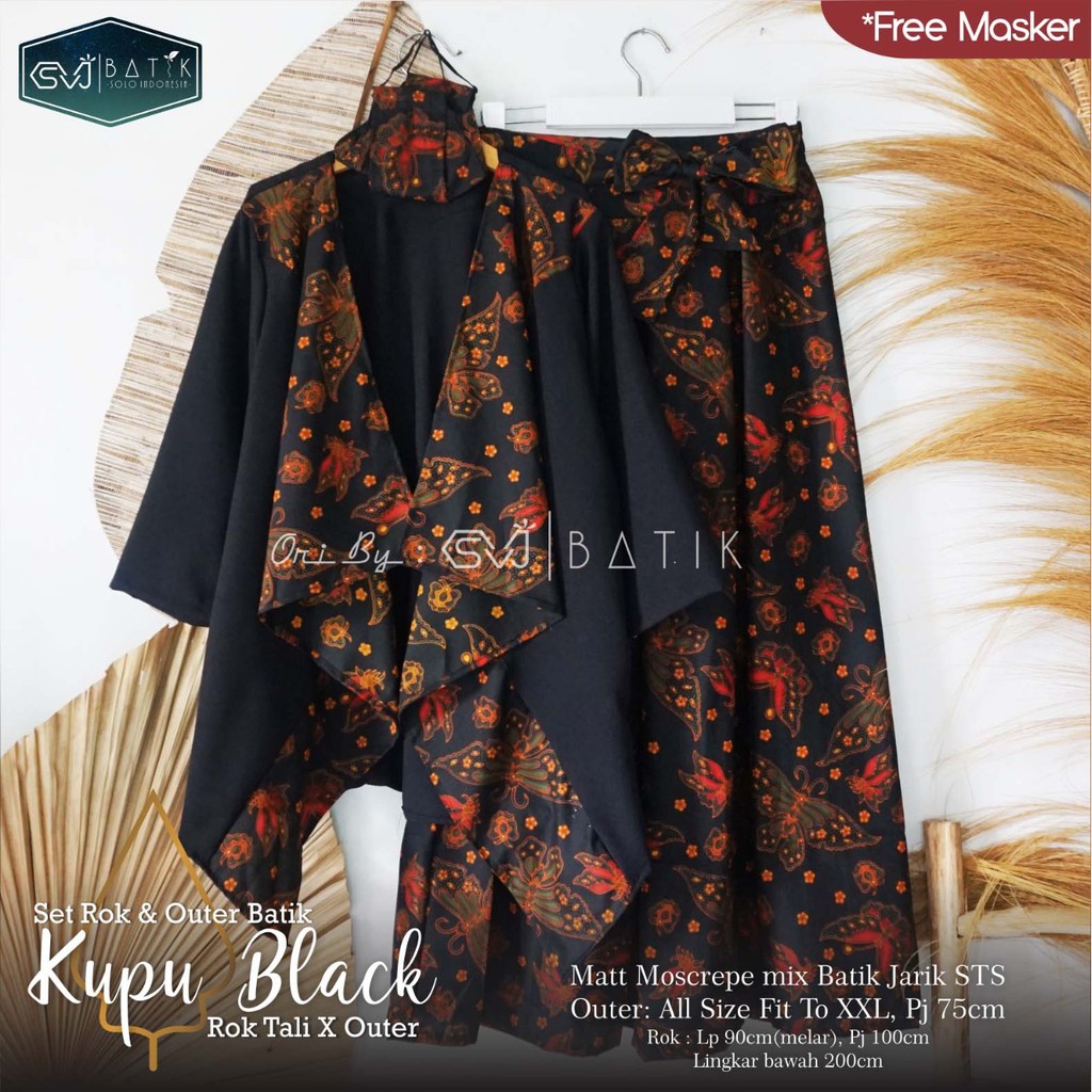 Svj BATIK Váy Cotton SIZE họa tiết bướm màu đen