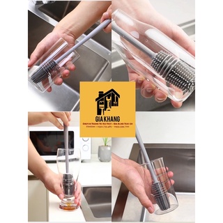 Cọ silicon làm sạch ly thuỷ tinh bình sữa