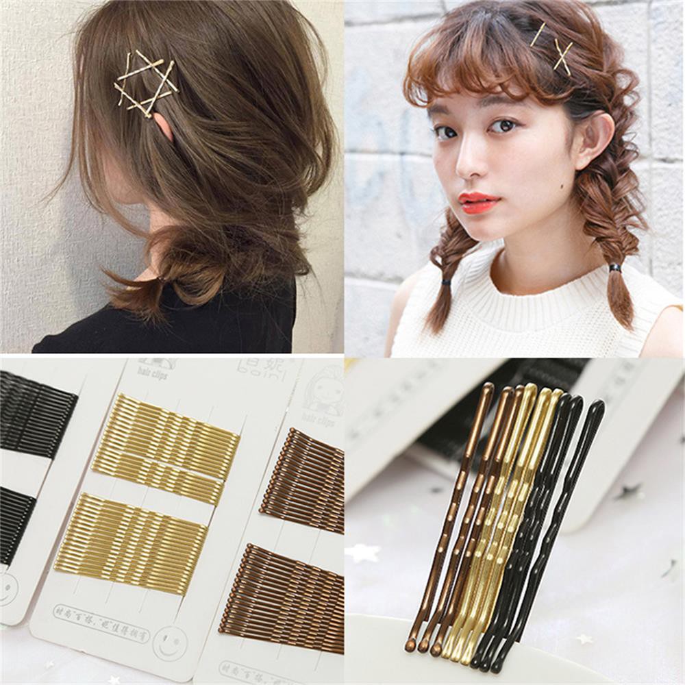 Bộ 24 kẹp tóc kim loại nhiều màu sắc thời trang tùy chọn tiện dụng cho nữ