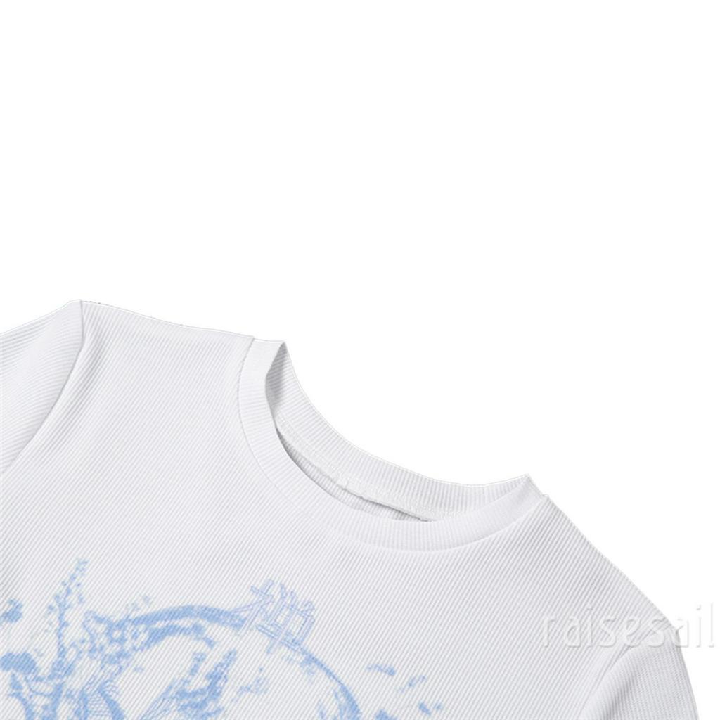 Jumpsuit Tay Ngắn Cổ Tròn Hoạ Tiết In Thiết Kế Ôm Sát Tôn Dáng | BigBuy360 - bigbuy360.vn