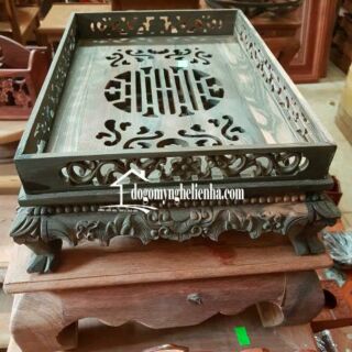 .KHAY TRÀ GỖ MUN HOA