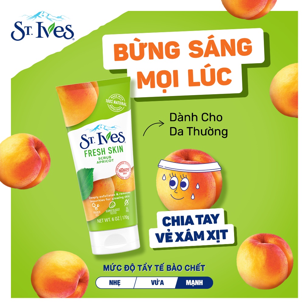 Sữa Rửa Mặt St.Ives Tẩy Tế Bào Chết 170G Đủ Mùi Chính Hãng