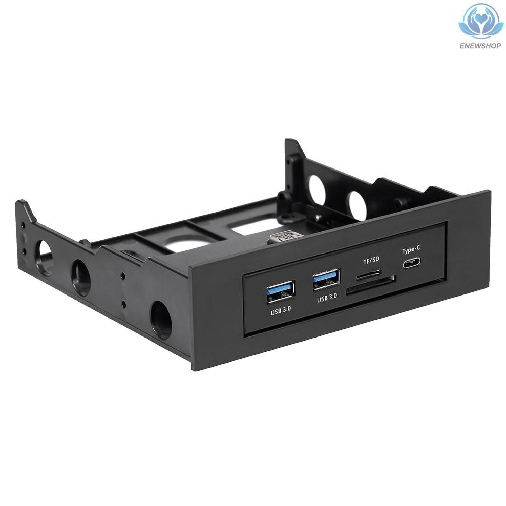 【enew】Multifunctional Extended CD Driver Panel 5.25/3.5'' Floppy Front Panel with Type-C Dual USB3.0 Ports SD TF Card Slot