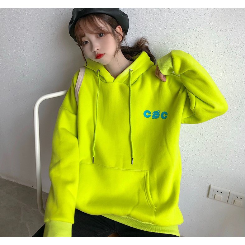 ( ORDER ) Áo hoodie màu neon ulzzang AK945 Kèm ảnh thật
