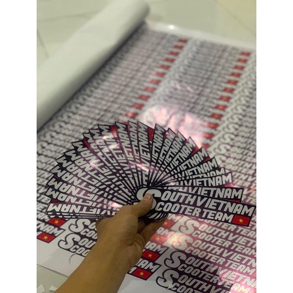 Tem SouthVietNam Scooterteam. Decal cao cấp chống nước không bay màu. Nhiều kích thước